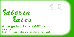 valeria raics business card